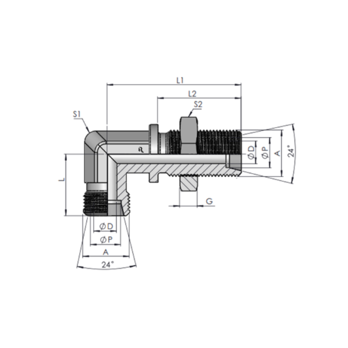 WSV-S Bulkhead Union Elbow