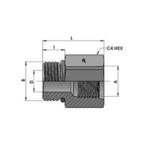 RJ6410-00-00-O Series MORB-FORB STR.REDUCER