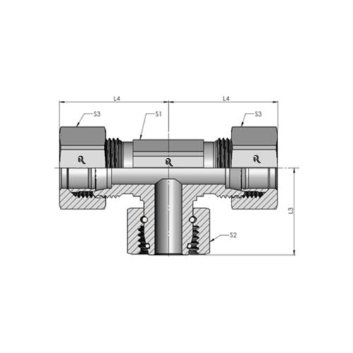 ET-S Swivel Nut Branch Tee - Image 2