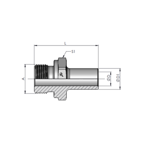 EVGE-M-S Stand Pipe Adaptor With Nut And Ferrule
