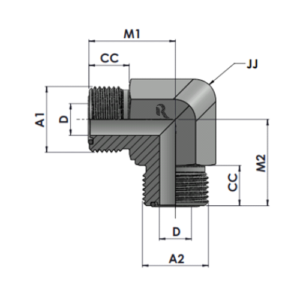 RJFS2500-00-00 Series MFS-MFS 90° ELBOW