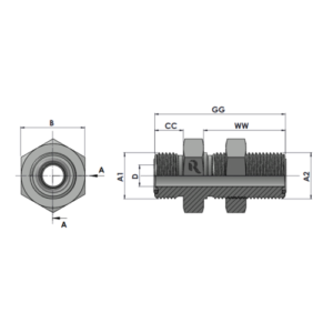 RJFS2700-00-00 Series MFS-MFS BULKHEAD UNION